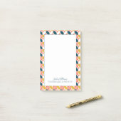 あなたの一流の|の世紀半ばのモダンな葉パターンを加えて下さい ポストイット (デスク上)