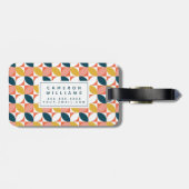 あなたの一流の|の世紀半ばのモダンな葉パターンを加えて下さい ラゲッジタグ (裏面横)