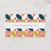 あなたの一流の|の世紀半ばのモダンな葉パターンを加えて下さい 名刺 (裏面)