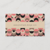 あなたの一流の|の世紀半ばモダンなピンクパターンを加えて下さい 名刺 (裏面)