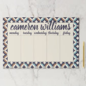 あなたの一流の|の世紀半ばモダンなブラウン及びティール（緑がかった色）を加えて下さい ペーパーパッド (インサイチュ)