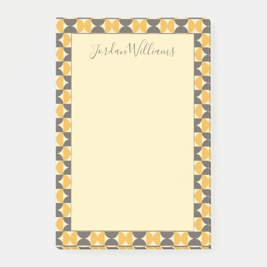 あなたの一流の|の世紀半ばモダンなブラウン及び金ゴールドを加えて下さい ポストイット (正面)