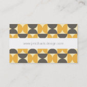 あなたの一流の|の世紀半ばモダンなブラウン及び金ゴールドを加えて下さい 名刺 (裏面)