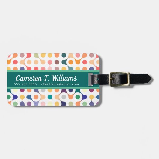 あなたの一流の|の分子構造パターンを加えて下さい ラゲッジタグ (正面横)