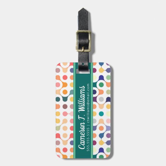 あなたの一流の|の分子構造パターンを加えて下さい ラゲッジタグ (正面縦)