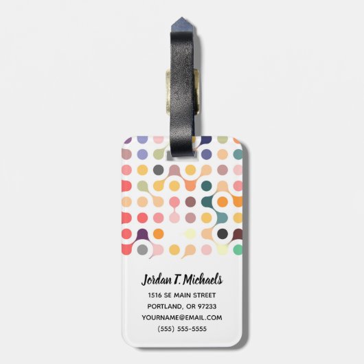 あなたの一流の|の分子構造パターンを加えて下さい ラゲッジタグ (裏面縦)