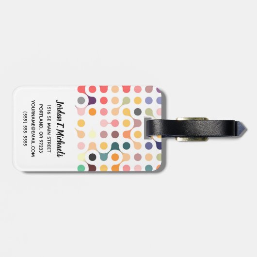 あなたの一流の|の分子構造パターンを加えて下さい ラゲッジタグ (裏面横)