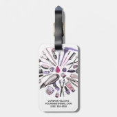 あなたの一流の|の化粧の円のデザインを加えて下さい ラゲッジタグ (裏面縦)