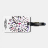 あなたの一流の|の化粧の円のデザインを加えて下さい ラゲッジタグ (裏面横)