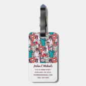 あなたの一流の|の医者及び外科医パターンを加えて下さい ラゲッジタグ (裏面縦)