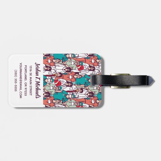 あなたの一流の|の医者及び外科医パターンを加えて下さい ラゲッジタグ (裏面横)