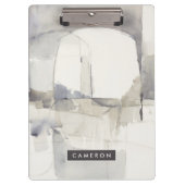 あなたの一流の|の即興Iの灰色の抽象芸術を加えて下さい クリップボード (正面)