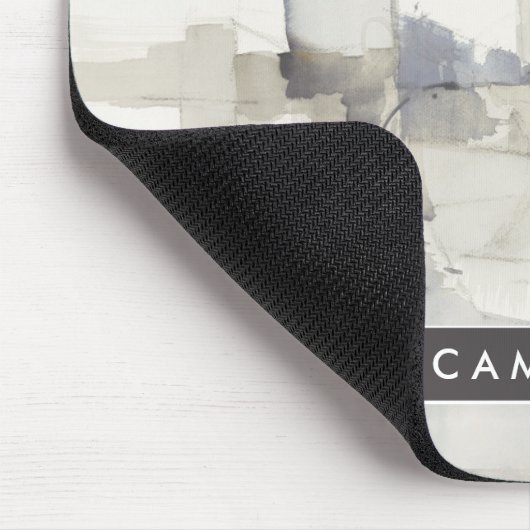 あなたの一流の|の即興Iの灰色の抽象芸術を加えて下さい マウスパッド (コーナー)