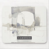 あなたの一流の|の即興Iの灰色の抽象芸術を加えて下さい マウスパッド (正面)