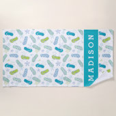 あなたの一流の|の双安定回路パターンを加えて下さい ビーチタオル (正面)