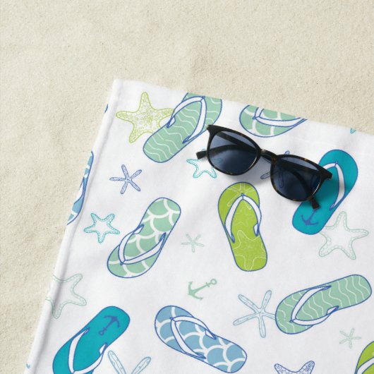 あなたの一流の|の双安定回路パターンを加えて下さい ビーチタオル (インサイチュ)