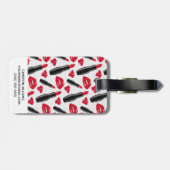 あなたの一流の|の口紅および唇の水玉模様の軽い音を加えて下さい ラゲッジタグ (裏面横)