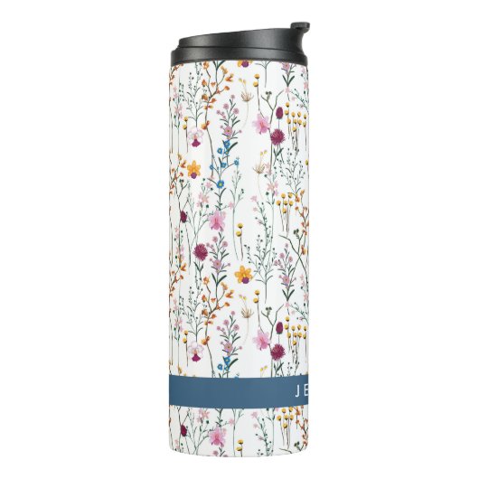 あなたの一流の|の夏の野生の花パターンを加えて下さい タンブラー (回転左)