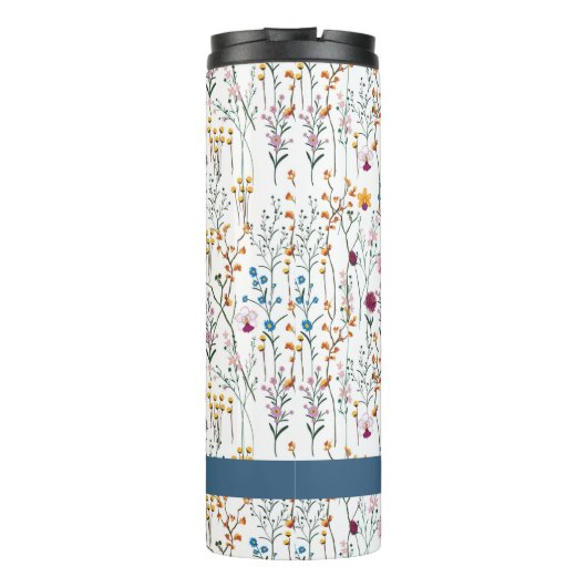 あなたの一流の|の夏の野生の花パターンを加えて下さい タンブラー (裏面)