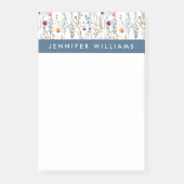 あなたの一流の|の夏の野生の花パターンを加えて下さい ポストイット (正面)