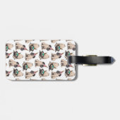 あなたの一流の|の子犬のパグ|の熱望のユニコーンを加えて下さい ラゲッジタグ (裏面横)