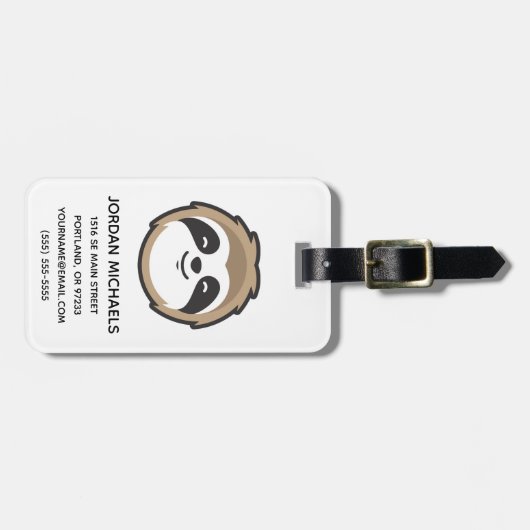 あなたの一流の|の怠惰のマスコットを加えて下さい ラゲッジタグ (正面横)