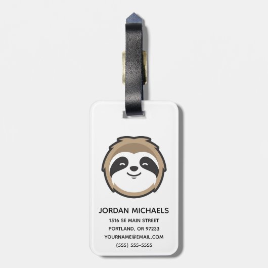 あなたの一流の|の怠惰のマスコットを加えて下さい ラゲッジタグ (裏面縦)