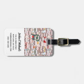 あなたの一流の|の怠惰の漫画パターンを加えて下さい ラゲッジタグ (正面横)