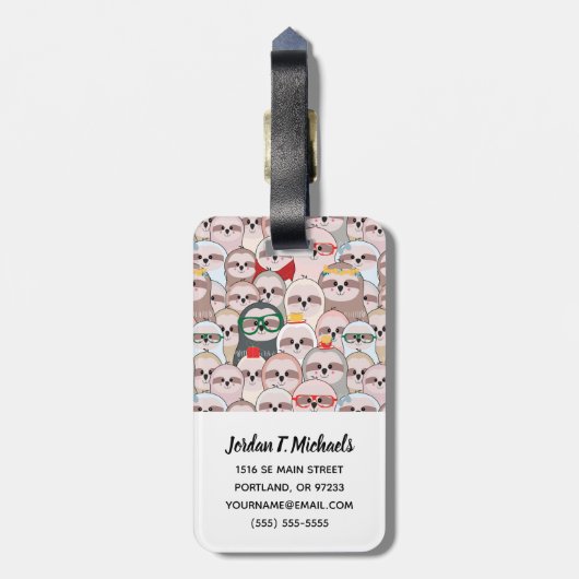 あなたの一流の|の怠惰の漫画パターンを加えて下さい ラゲッジタグ (裏面縦)