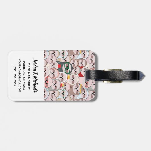 あなたの一流の|の怠惰の漫画パターンを加えて下さい ラゲッジタグ (裏面横)