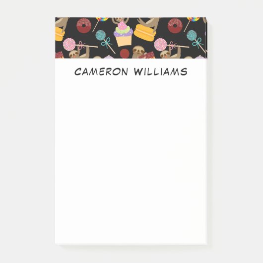 あなたの一流の|の怠惰の甘い御馳走パターンを加えて下さい ポストイット (正面)