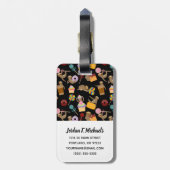 あなたの一流の|の怠惰の甘い御馳走パターンを加えて下さい ラゲッジタグ (裏面縦)