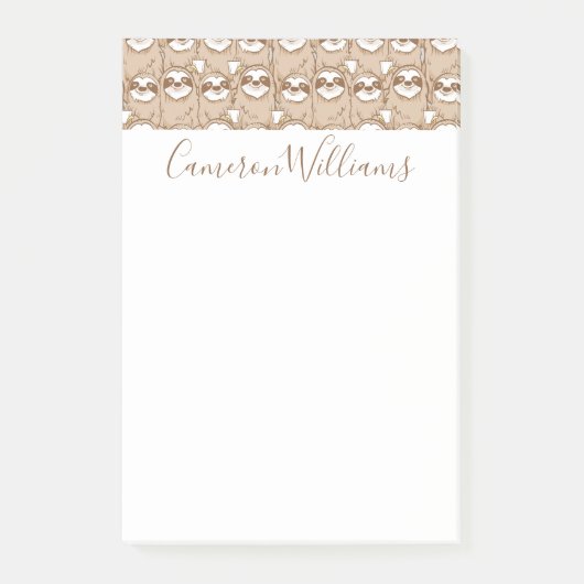 あなたの一流の|の怠惰及びコーヒーパターンを加えて下さい ポストイット (正面)