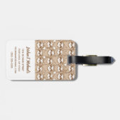 あなたの一流の|の怠惰及びコーヒーパターンを加えて下さい ラゲッジタグ (裏面横)