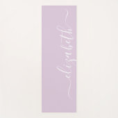 あなたの一流の|の手書きのパステル調の紫色を加えて下さい ヨガマット (正面)