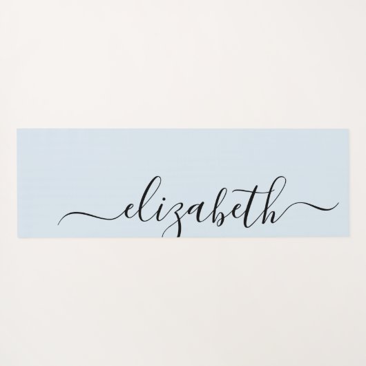 あなたの一流の|の手書きのパステル調の青を加えて下さい ヨガマット (裏面(横))