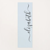 あなたの一流の|の手書きのパステル調の青を加えて下さい ヨガマット (正面)