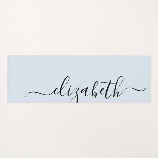 あなたの一流の|の手書きのパステル調の青を加えて下さい ヨガマット (正面(横))