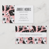 あなたの一流の|の抽象的でモダンな目及び唇パターンを加えて下さい 名刺 (正面/裏面)