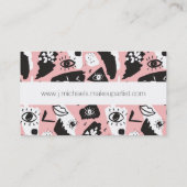 あなたの一流の|の抽象的でモダンな目及び唇パターンを加えて下さい 名刺 (裏面)