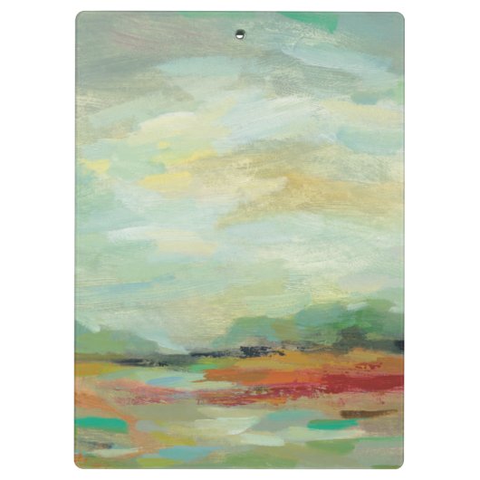 あなたの一流の|の日の出分野の抽象芸術のプリントを加えて下さい クリップボード (裏面)