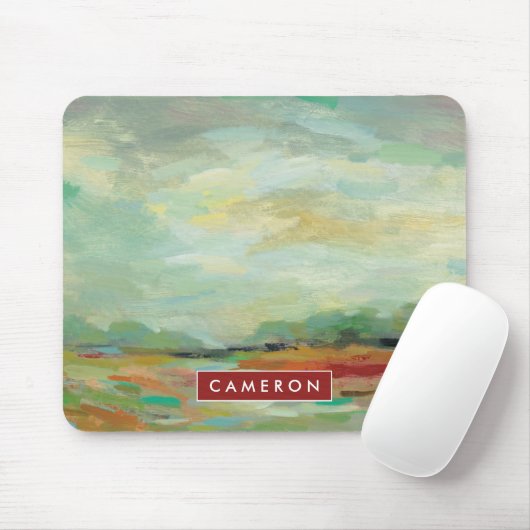 あなたの一流の|の日の出分野の抽象芸術のプリントを加えて下さい マウスパッド (マウス)