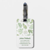 あなたの一流の|の森林緑の草木を模造します加えて下さい ラゲッジタグ (裏面縦)