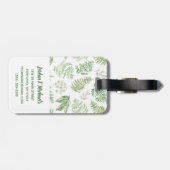 あなたの一流の|の森林緑の草木を模造します加えて下さい ラゲッジタグ (裏面横)
