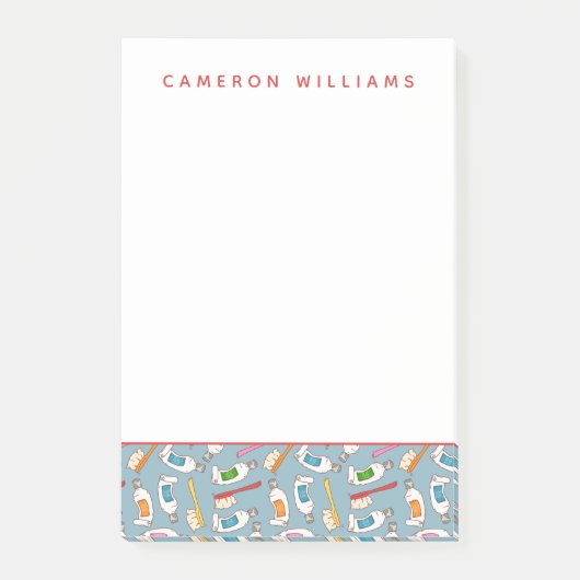 あなたの一流の|の歯ブラシ及び歯磨き粉パターンを加えて下さい ポストイット (正面)