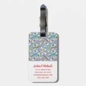 あなたの一流の|の歯ブラシ及び歯磨き粉パターンを加えて下さい ラゲッジタグ (裏面縦)