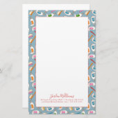 あなたの一流の|の歯ブラシ及び歯磨き粉パターンを加えて下さい 便箋 (正面/裏面)