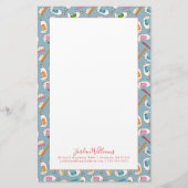 あなたの一流の|の歯ブラシ及び歯磨き粉パターンを加えて下さい 便箋 (正面)