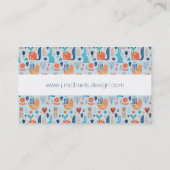 あなたの一流の|の民芸の森林動物パターンを加えて下さい 名刺 (裏面)