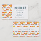 あなたの一流の|の民芸の水泳の魚パターンを加えて下さい 名刺 (正面/裏面)